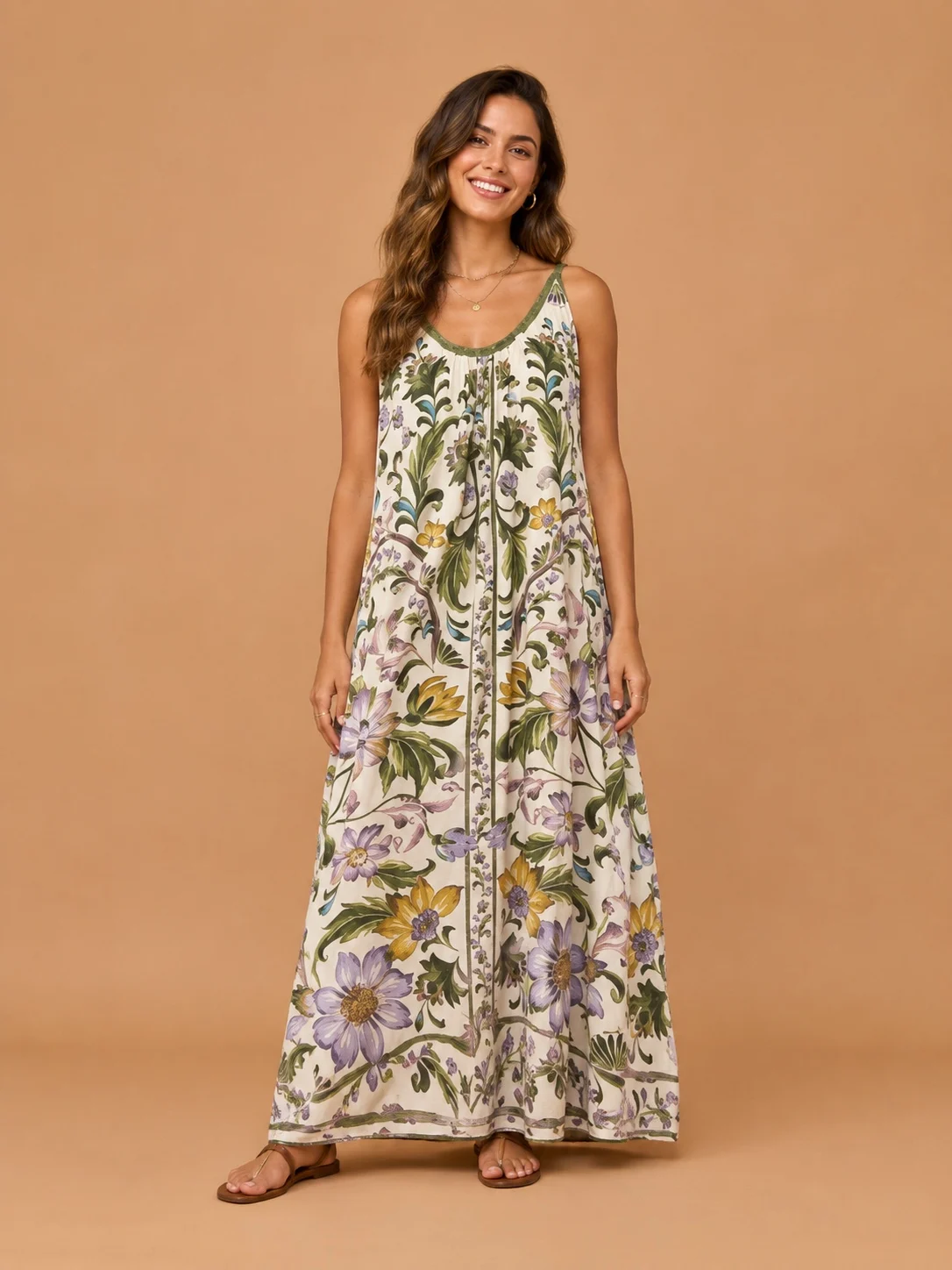 Vestido longo azulejaria