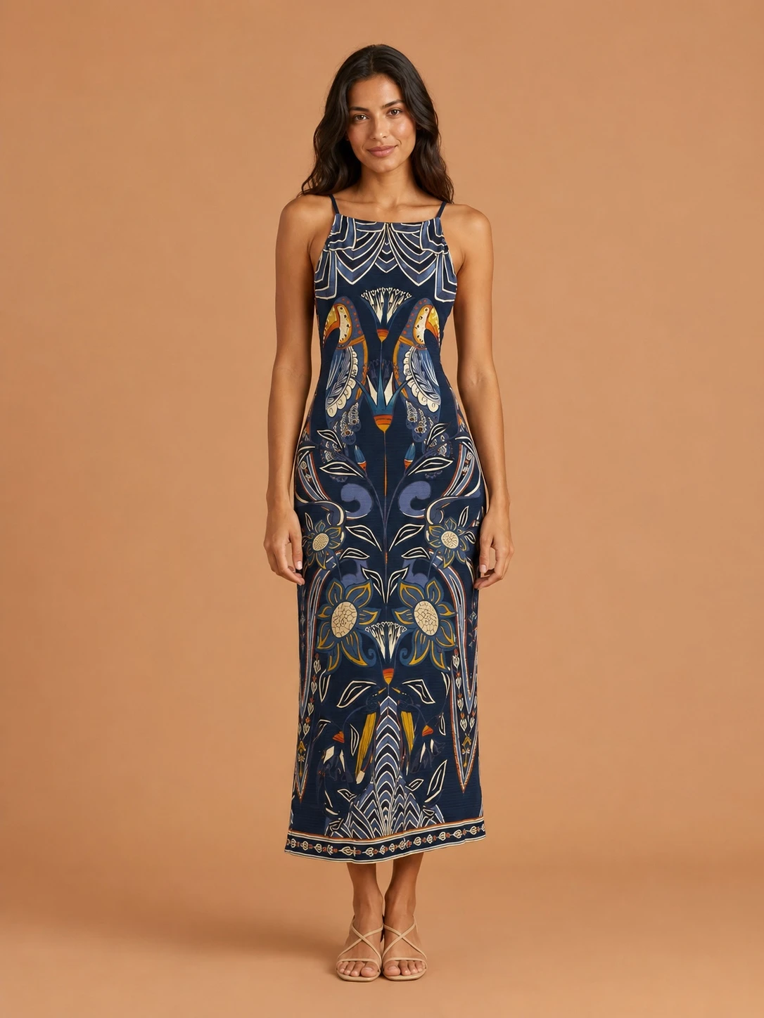 Vestido alça lenço riviera