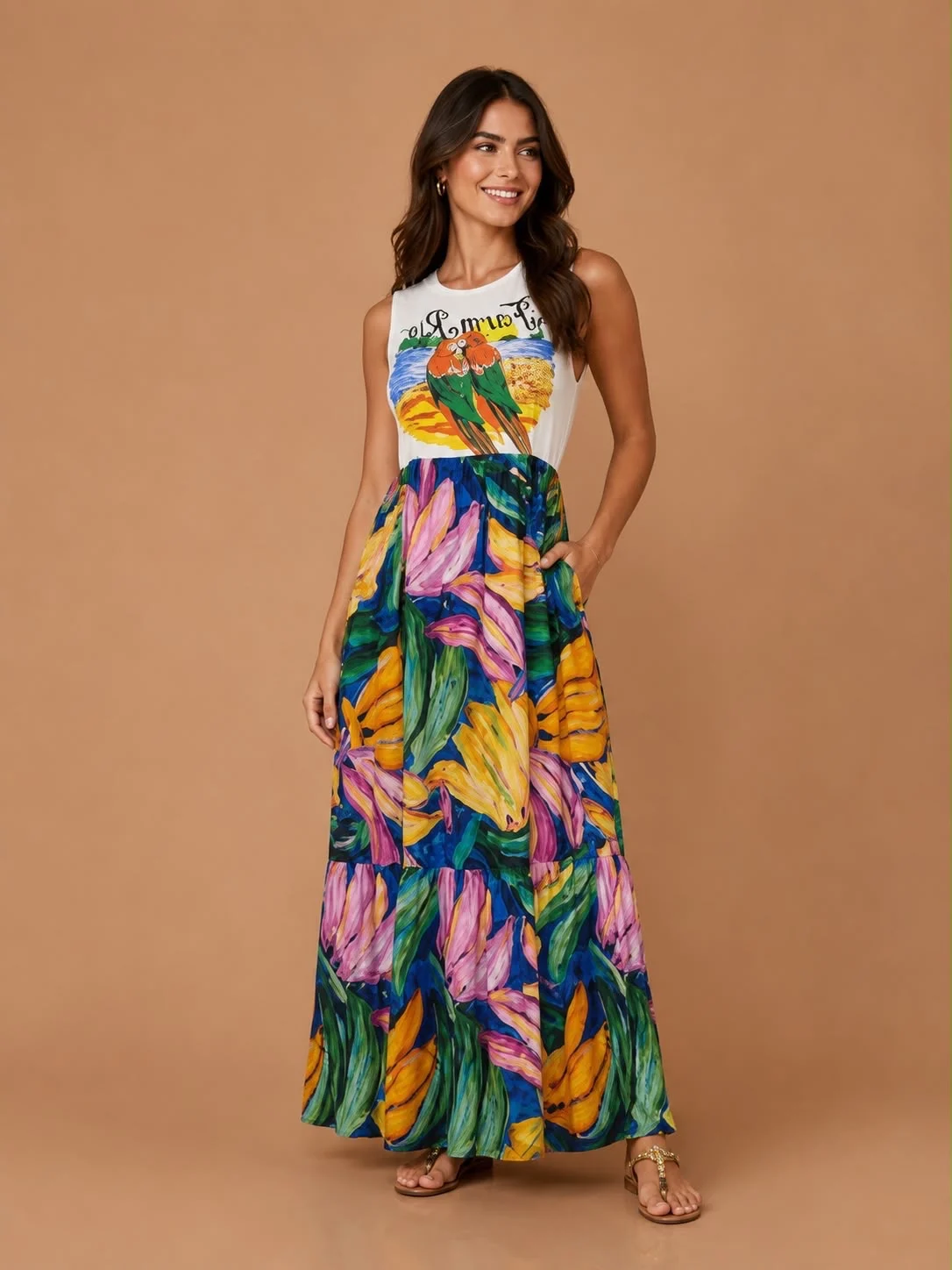 Vestido silk banana