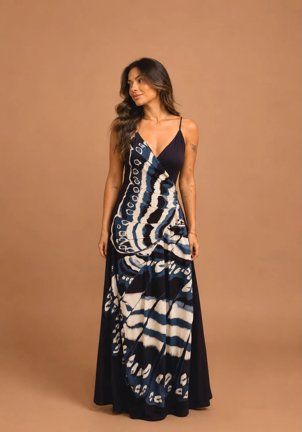 Vestido longo panapana