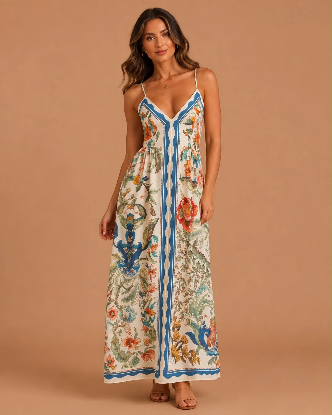 Vestido longo floral Maitê