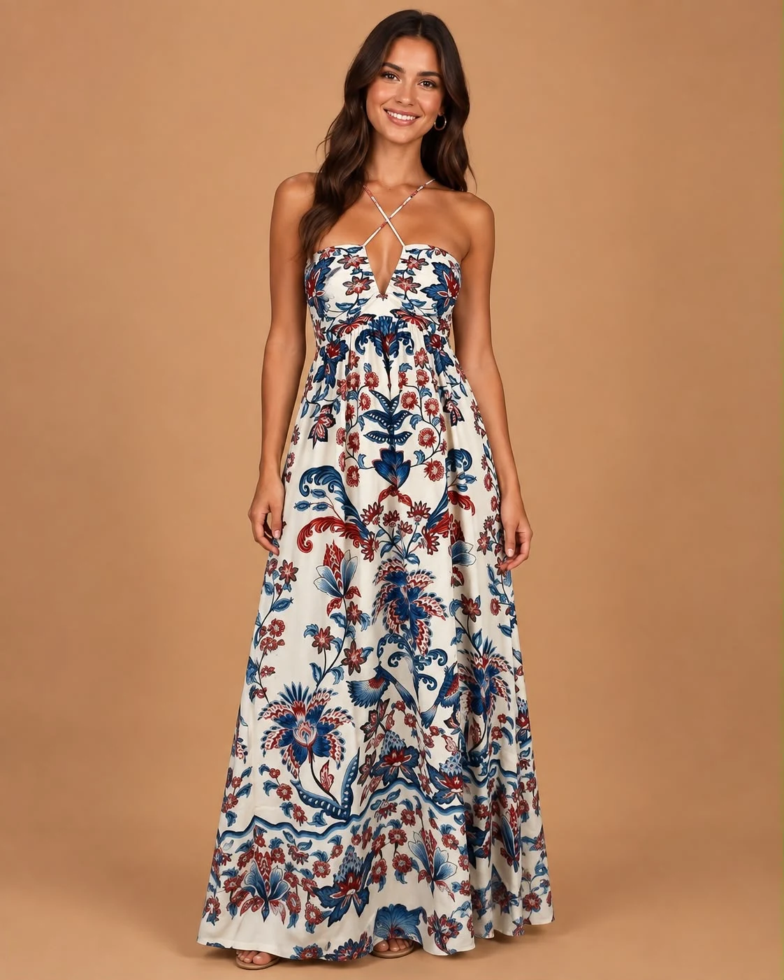 Vestido longo encanto boho