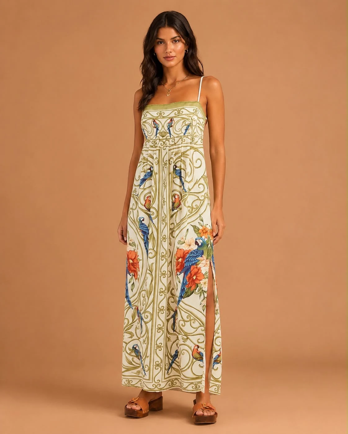 Vestido cropped arabesco