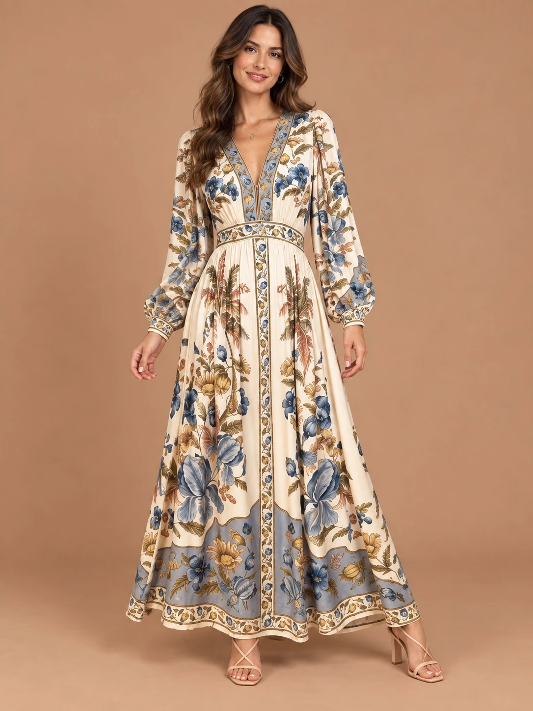 Vestido longo manga Albânia