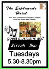 Events The Esplanade Hotel Sirrah Duo Tuesdays