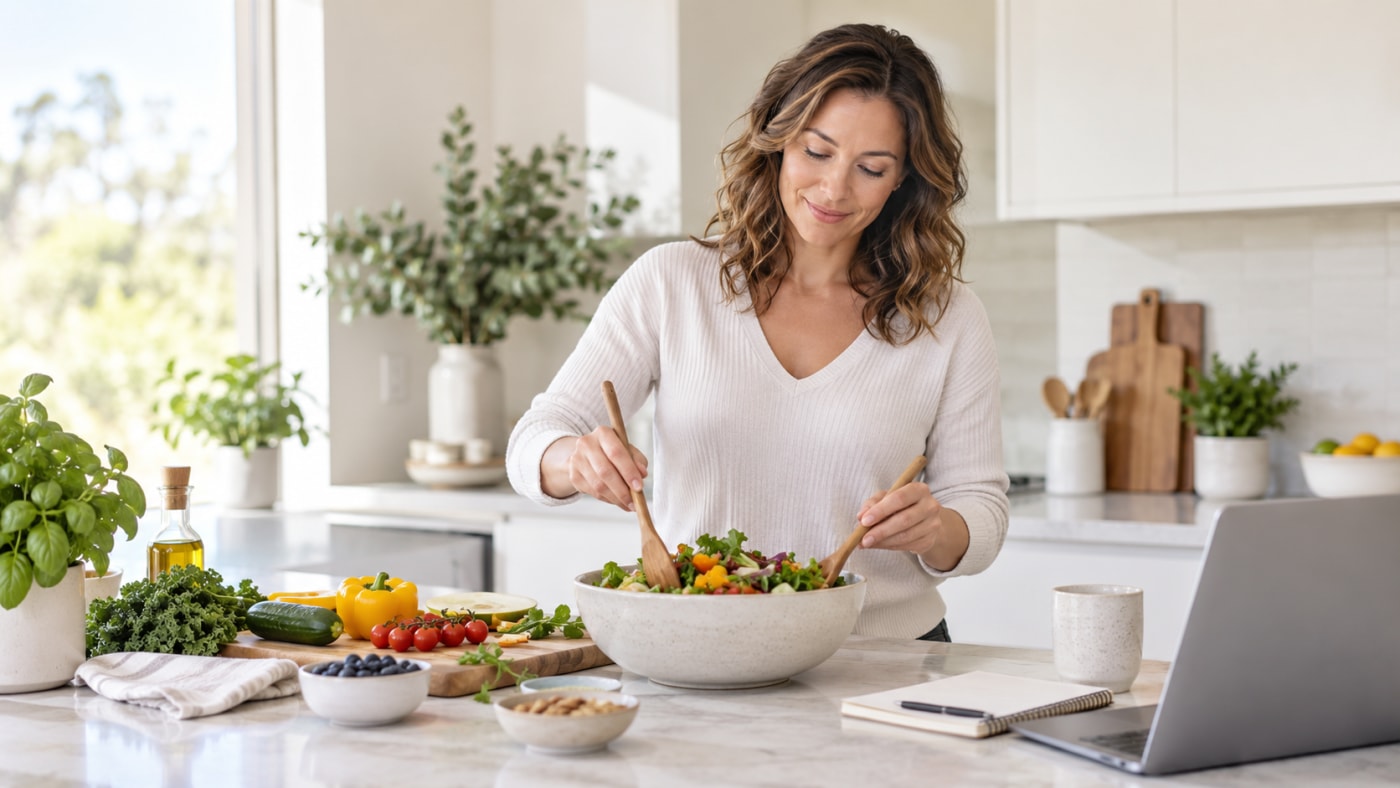 Woman focused on her health and wellness goals