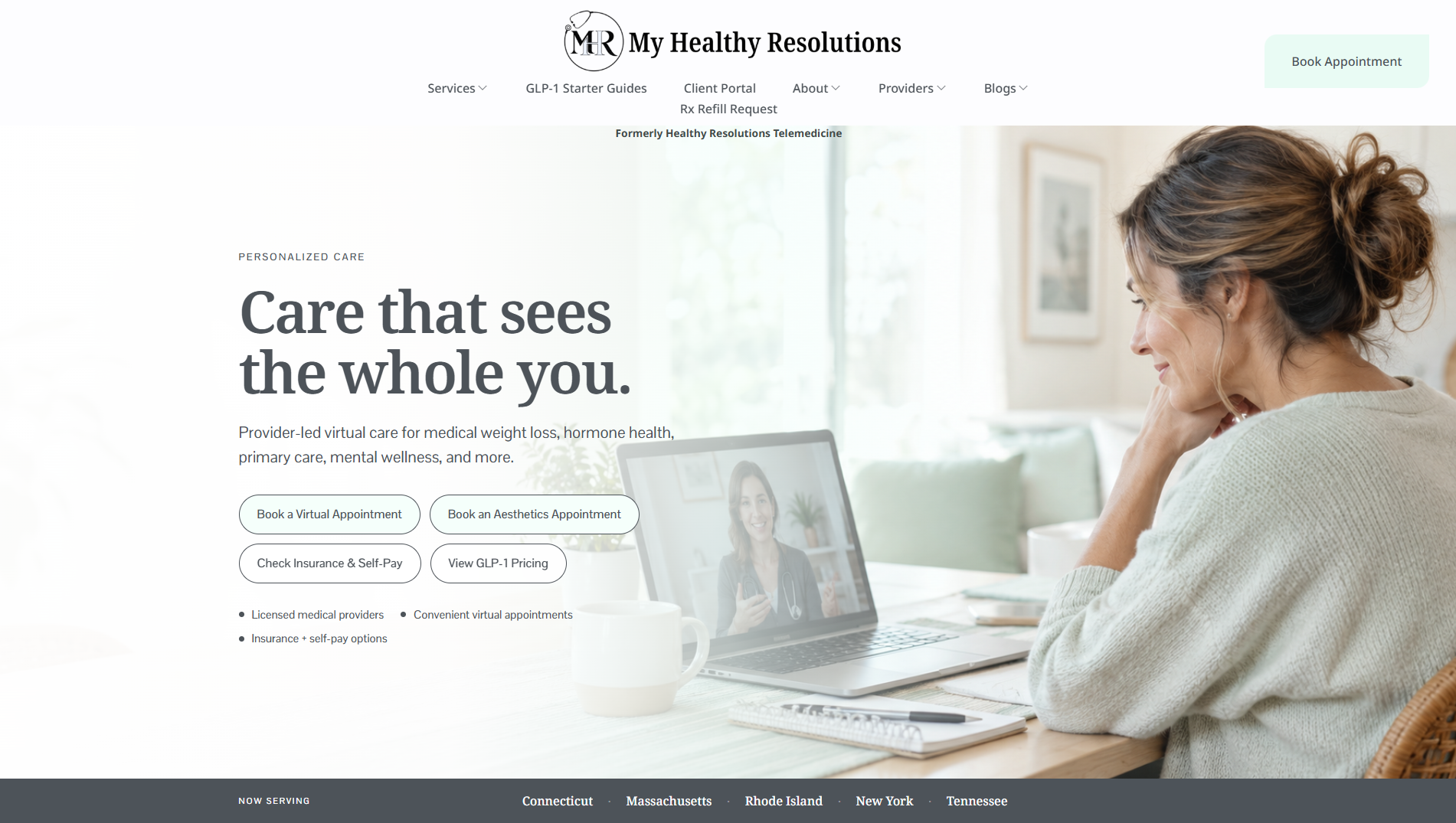 My Healthy Resolutions custom website design