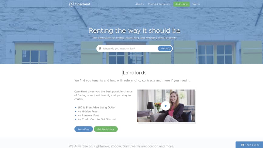 Openrent Website