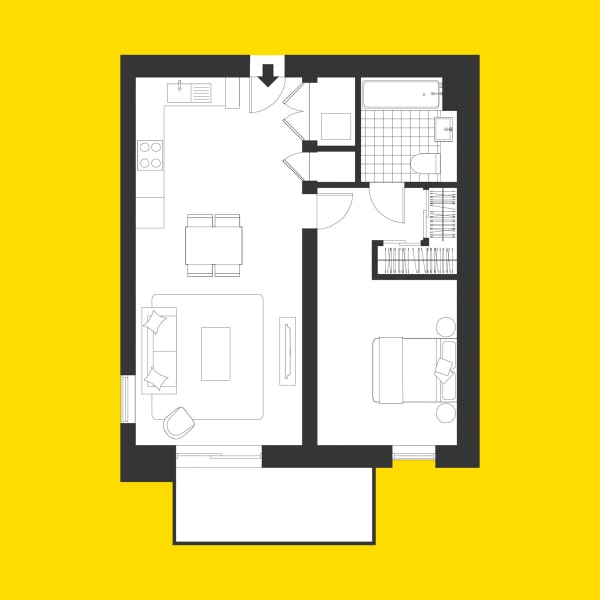 Union Wharf Apartment Floorplan