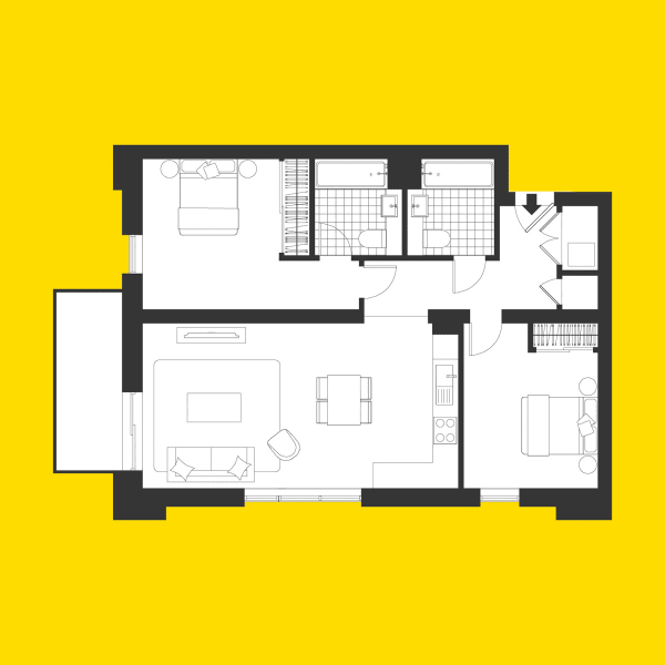 Union Wharf Apartment Floorplan