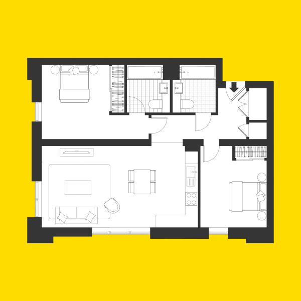 Union Wharf Apartment Floorplan