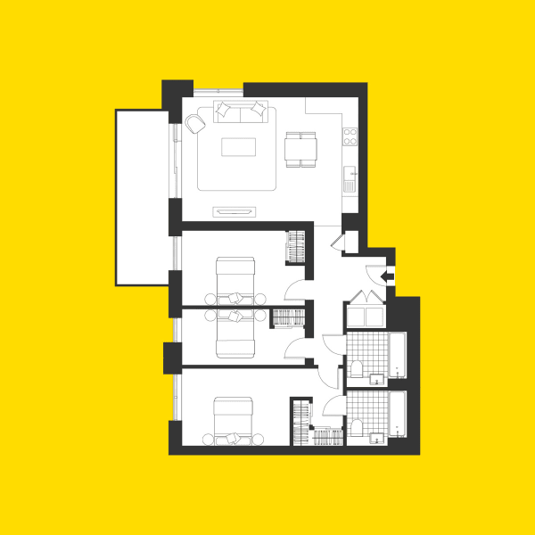 Union Wharf Apartment Floorplan