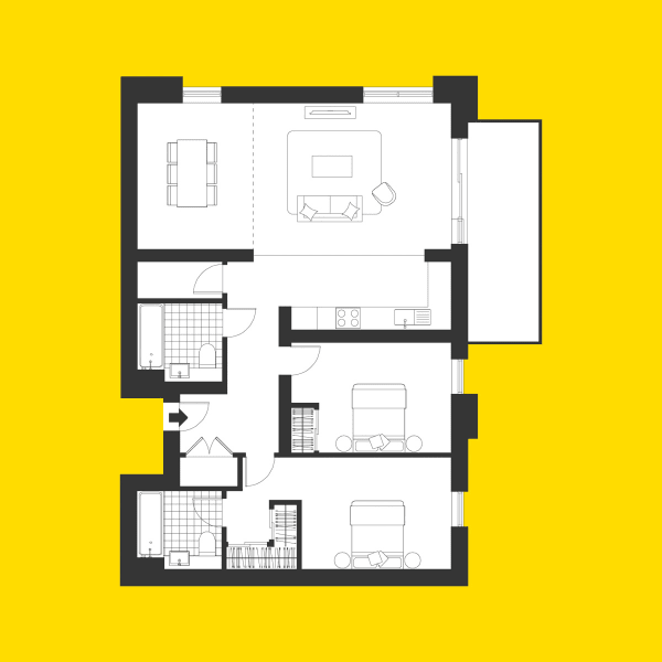 Union Wharf Apartment Floorplan