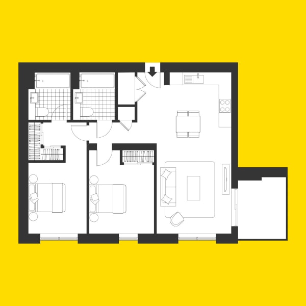 Union Wharf Apartment Floorplan