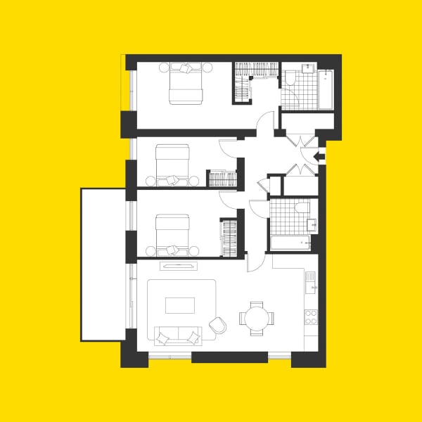 Union Wharf Apartment Floorplan
