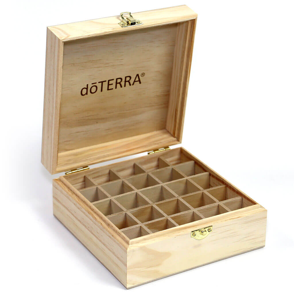doTERRA Wooden Box custommade storage to hold 25 essential oils
