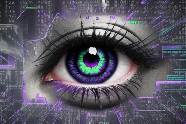 DreamShaper_v7_Would_like_purple_matrix_code_with_an_eye_2