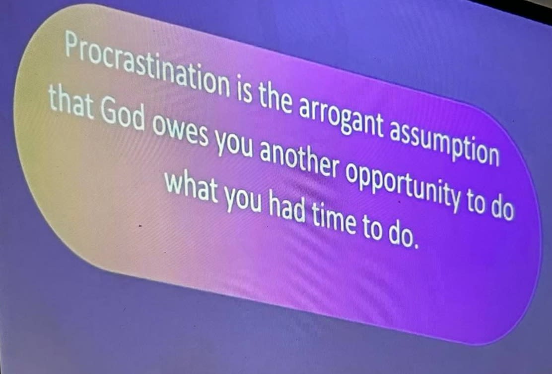 Aug 31 Procrastination