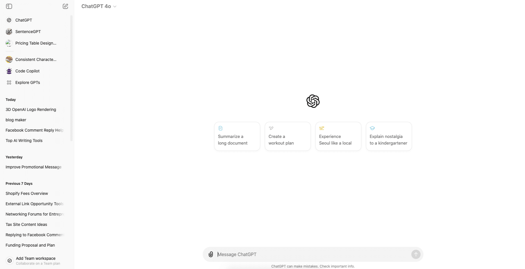ChatGPT Snapshot