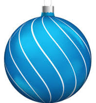 white and blue ball