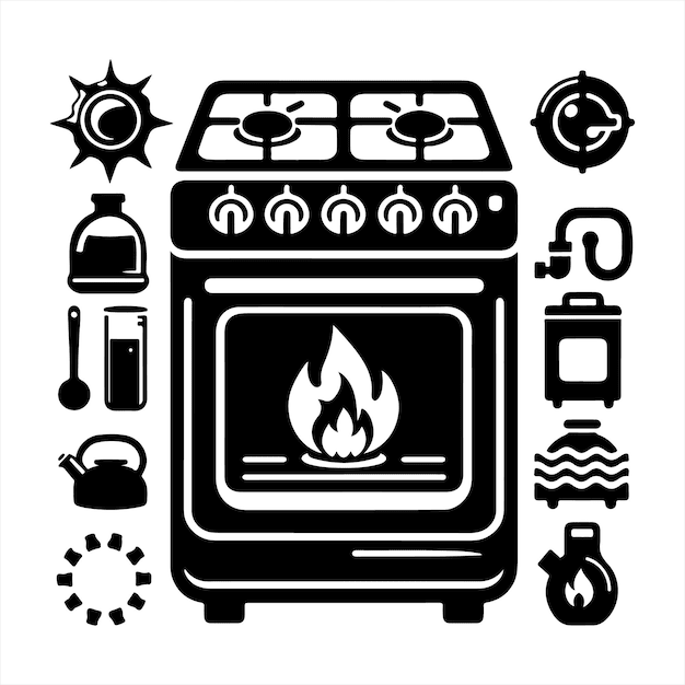 gas cooker icon