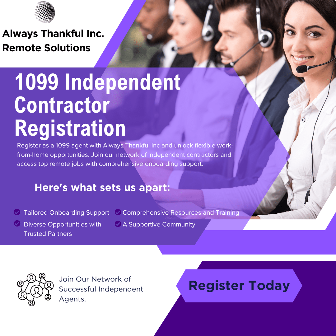 Always Thankful Inc 1099 Registration