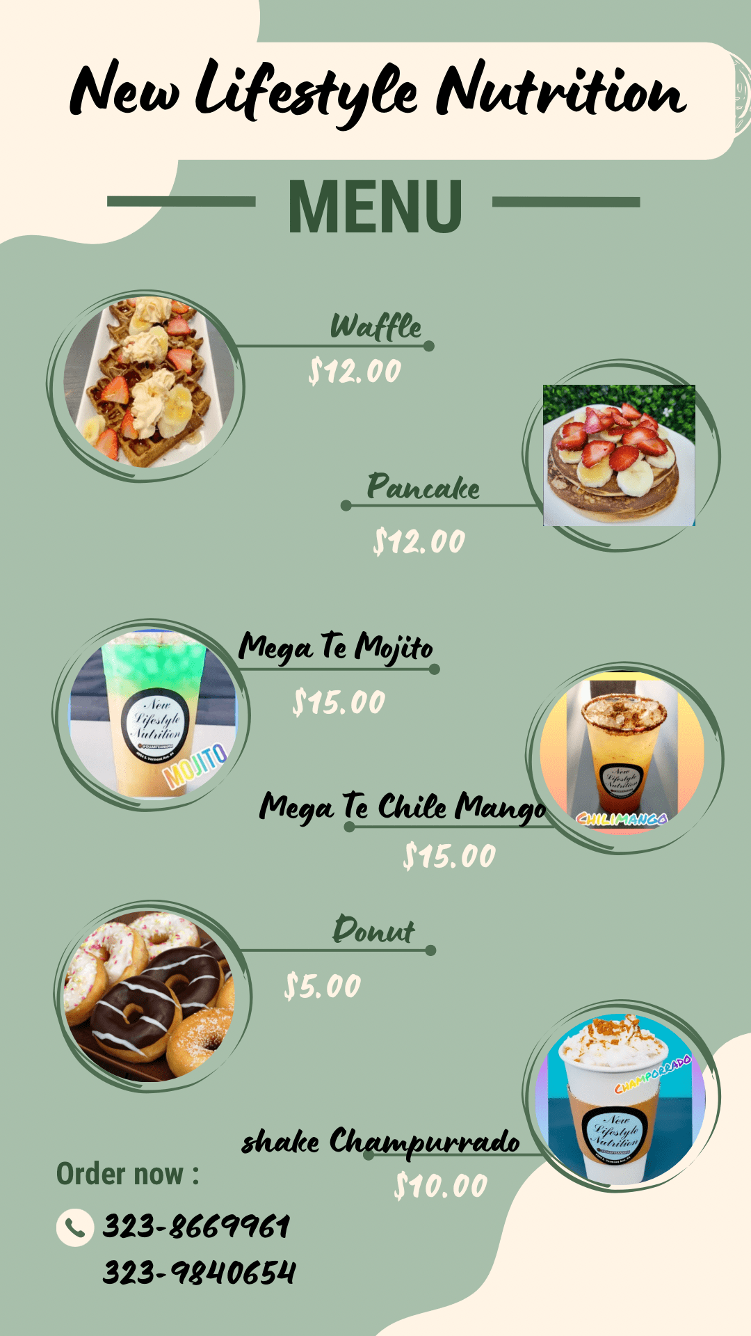 Green and Cream Cute Playful Bakery Menu Instagram Story