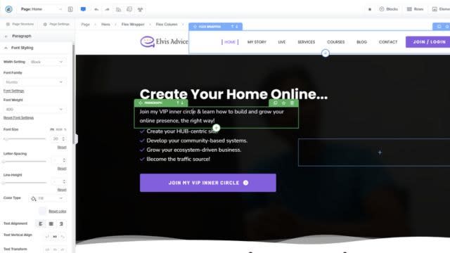 Elvis Advice Home Page Editor