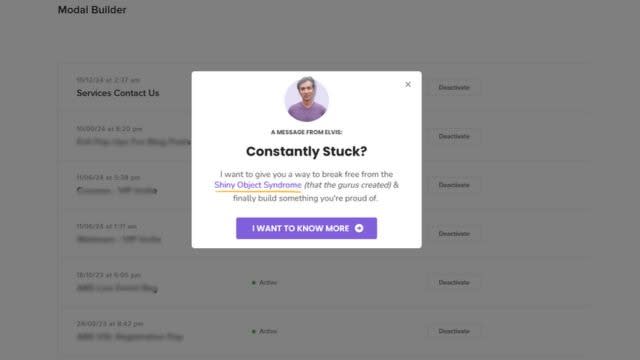 Elvis Advice Modal Builder