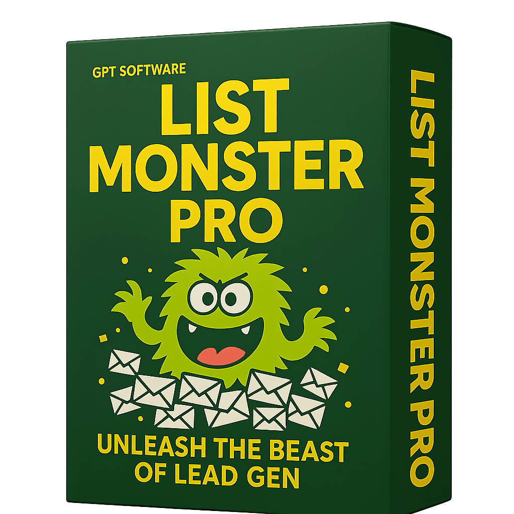 list monster pro software box