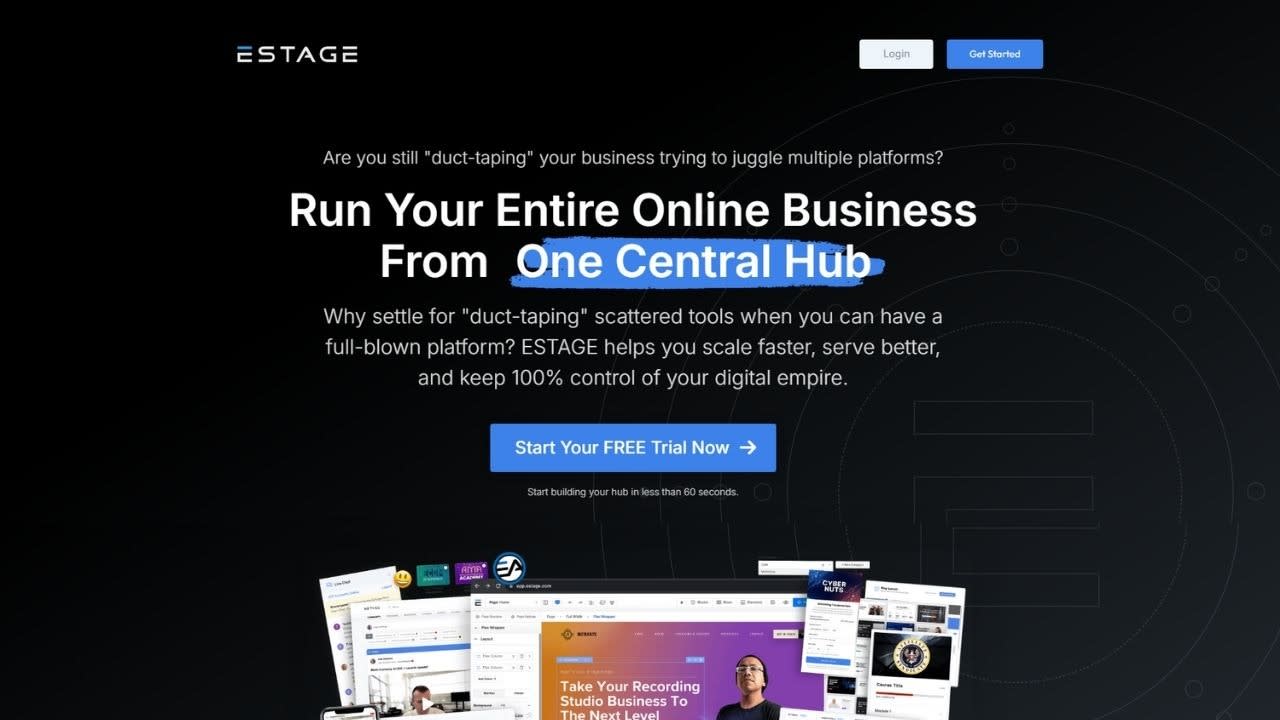 Estage Home Page.