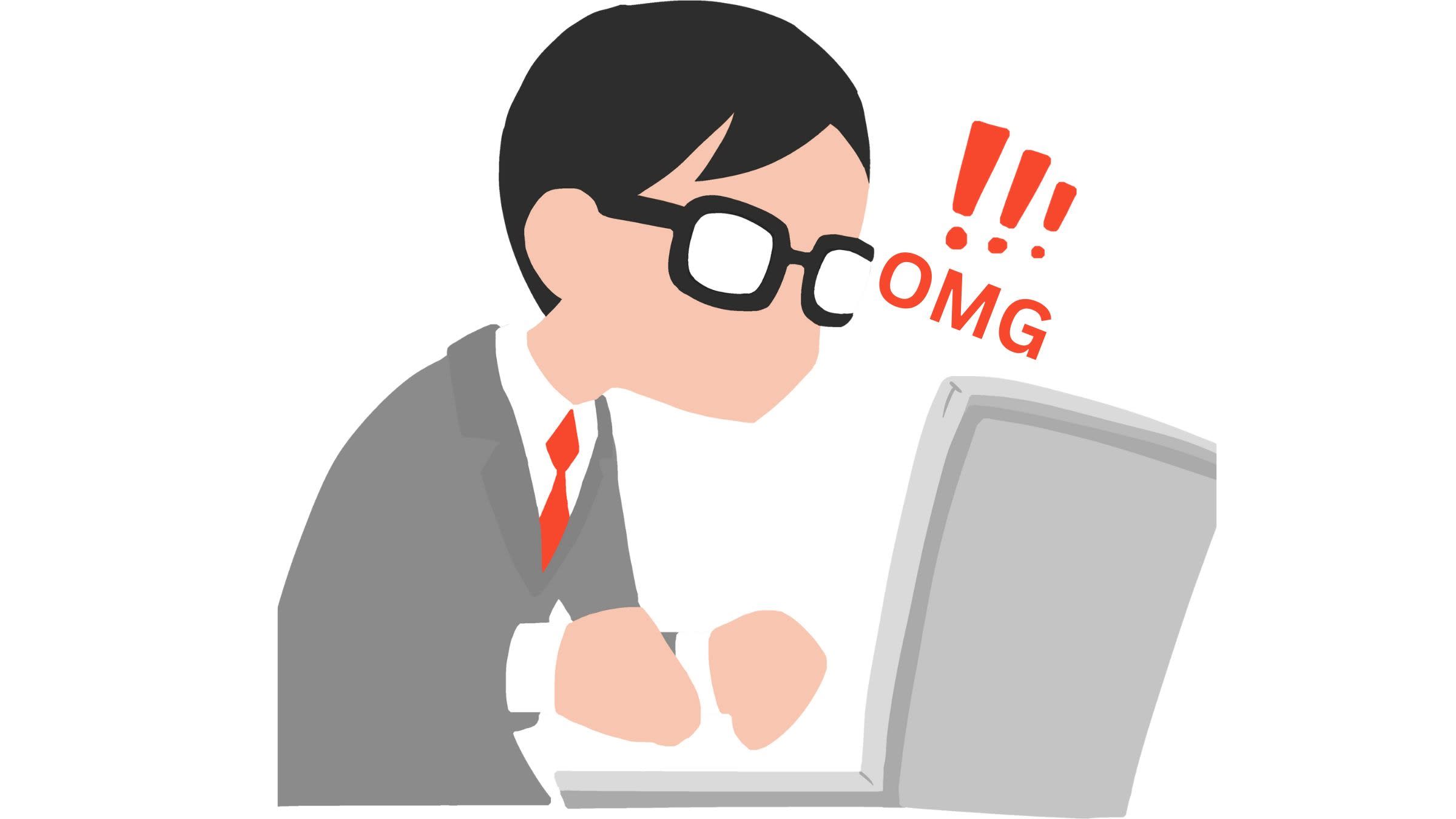 man watching mind-blowing livestream