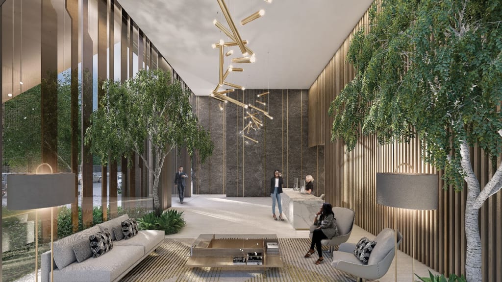 Interior design of the reception room at The Lennox along Patrice Lumumba Road in Accra, ghana