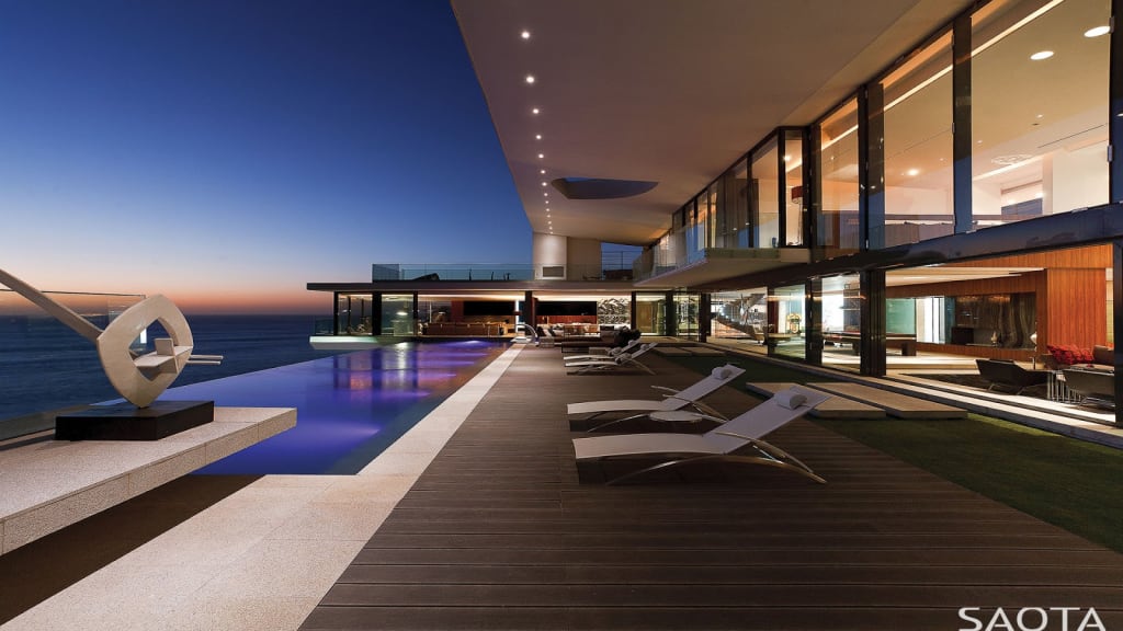 Cantilever cliff of the Cliff House in Dakar, Senegal