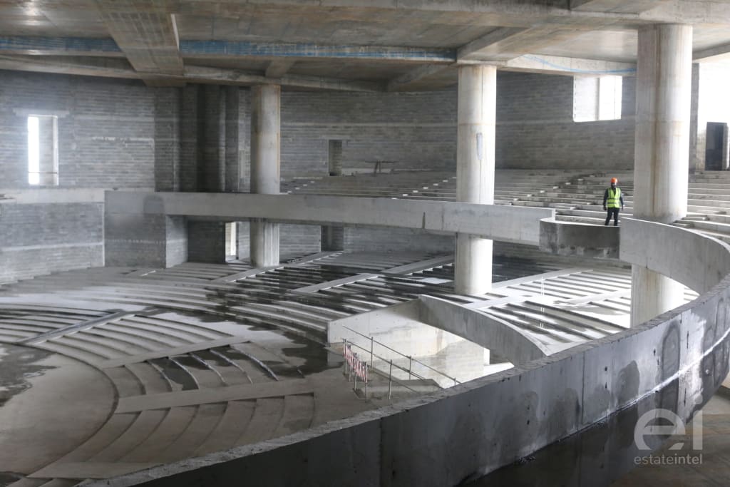 Trinity Church auditorium under construction