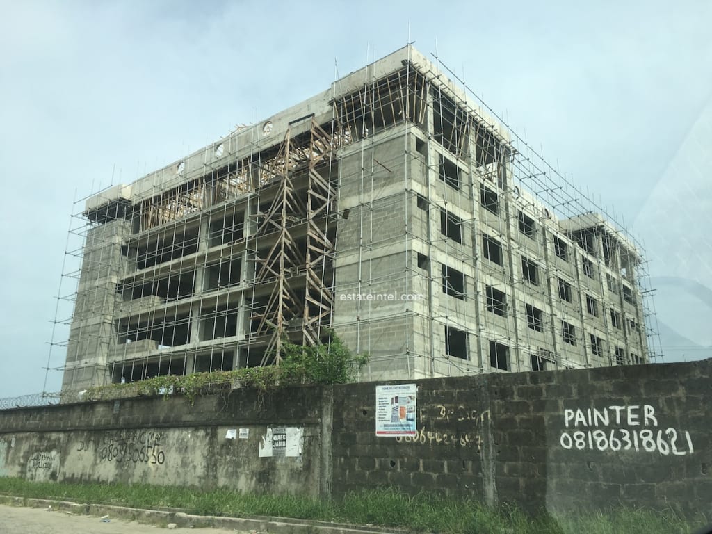 May 2018. Development: 6 Floor Office Development, Ikate, Lekki Epe Expressway - Lagos