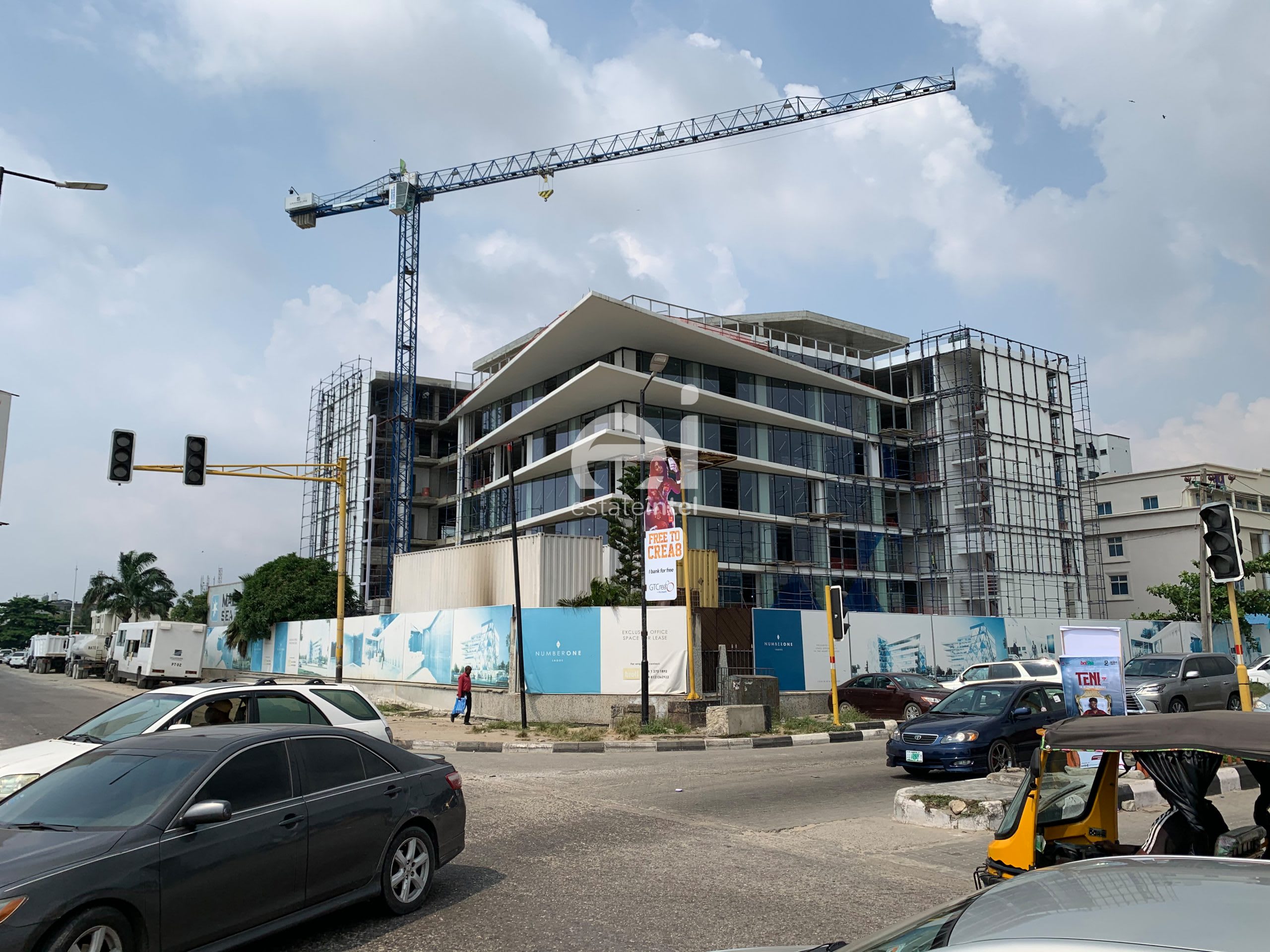 Renovation: Number One (Formerly IMB Plaza), Corner of Akin Adesola Street and Ahmadu Bello Way, Victoria Island - Lagos - December 2019.