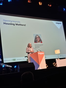 Executive Director of UN-Habitat, Anaclaudia Rossbach at the MIPIM Housing Matters Opening Address