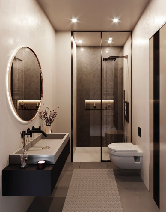 Bath room design for an apartment in the Escada at Lantana Road, Ring Road Westlands, Nairobi, Kenya