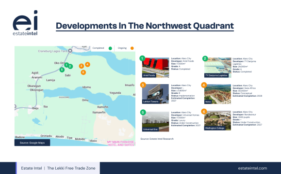 Developments in the Northwest Quadrant, Lekki Free Trade Zone