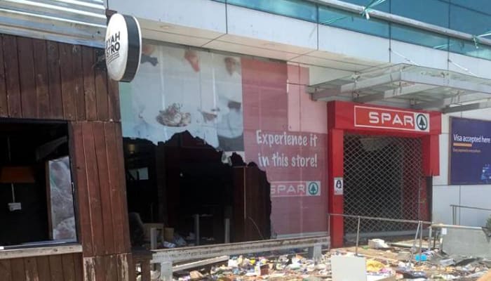 Picture of Circle Mall Lekki after the attack