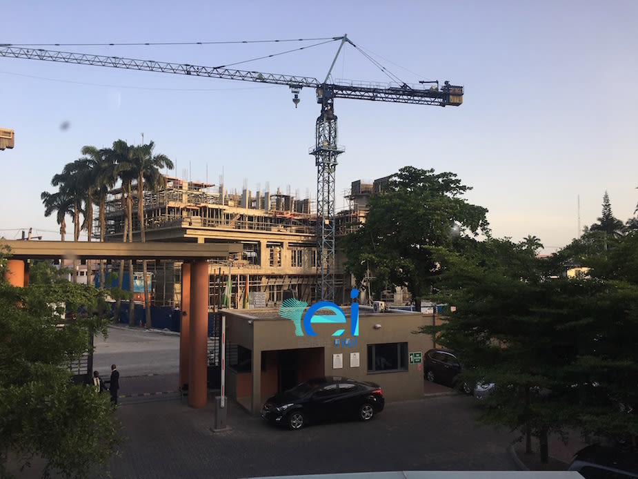 April 2017. View from Wheatbaker Hotel. Development: Hotel Project, Corner of Ojora and Onitolo Road, Ikoyi - LagosView from Wheatbaker Hotel. Development: Hotel Project, Corner of Ojora and Onitolo Road, Ikoyi - Lagos