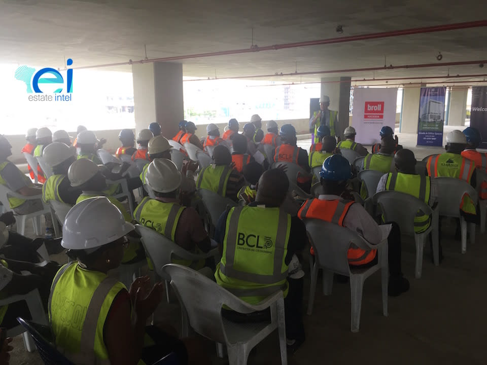 Topping out Ceremony at Cornerstone HQ Development on Chief Yesuf Abiodon Road, Oniru - Lagos