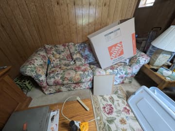 floral couch