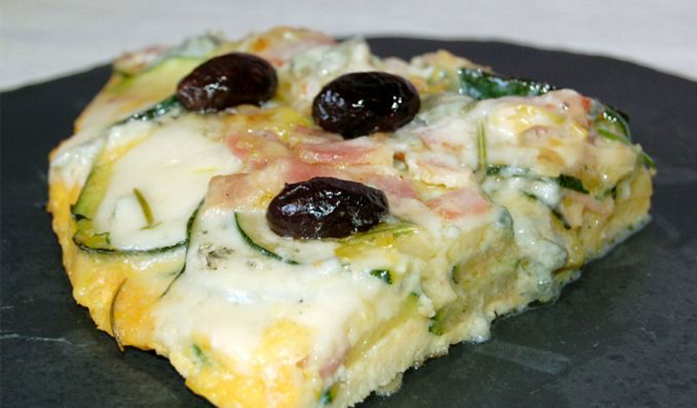 Frittata de calabacín y queso azul Frittata de calabacín y queso azul