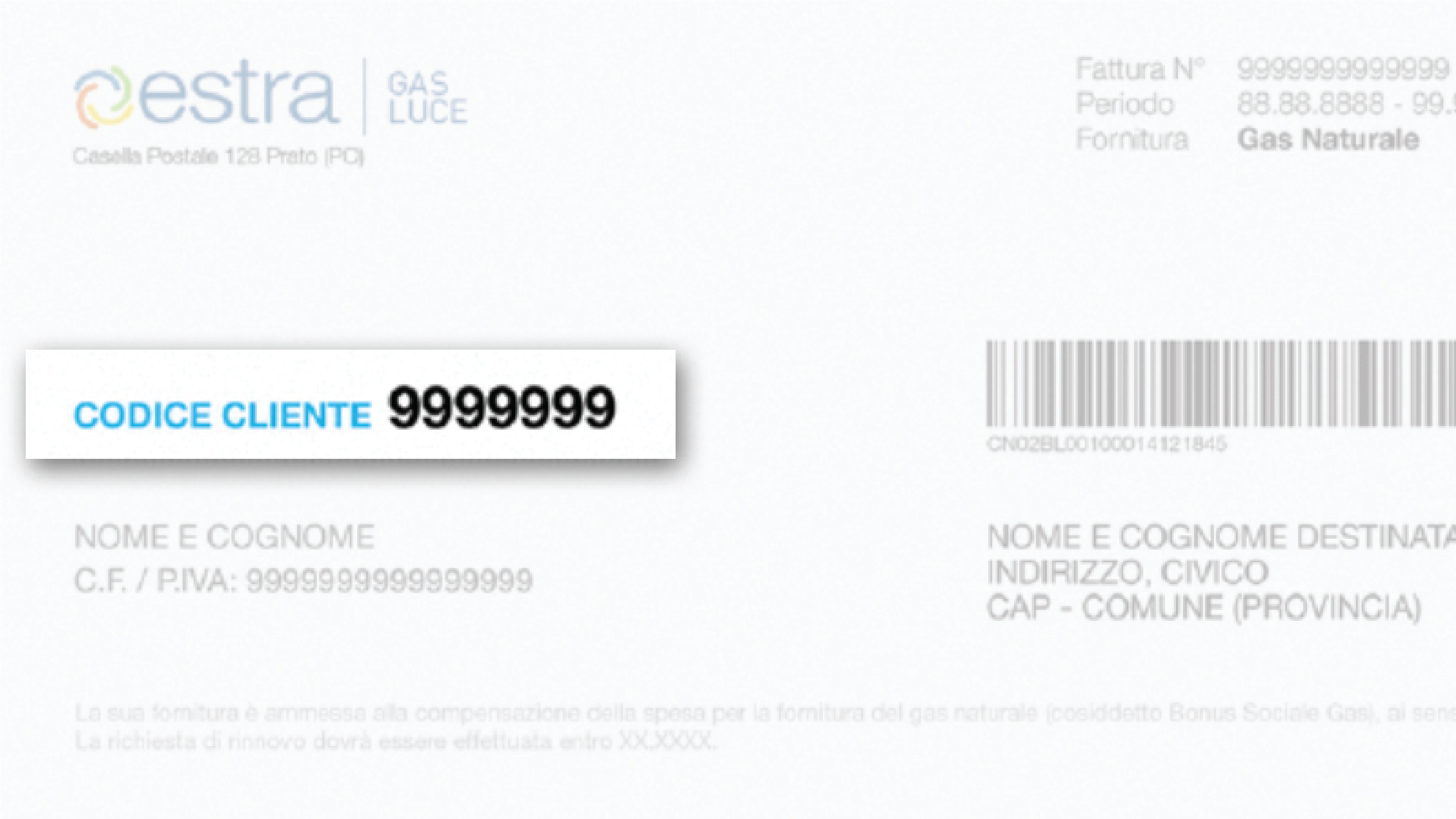 codce cliente