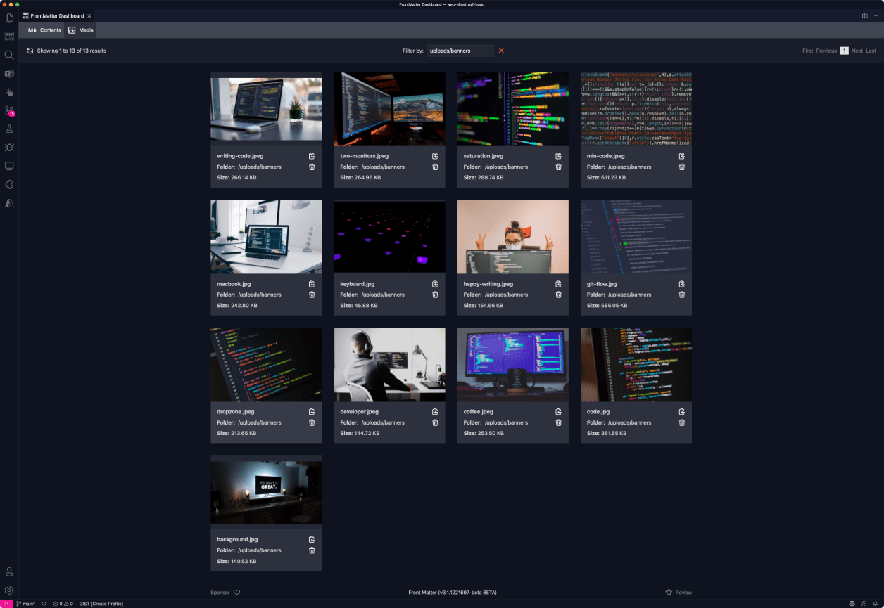Front Matter CMS - media management was never easier in VS Code