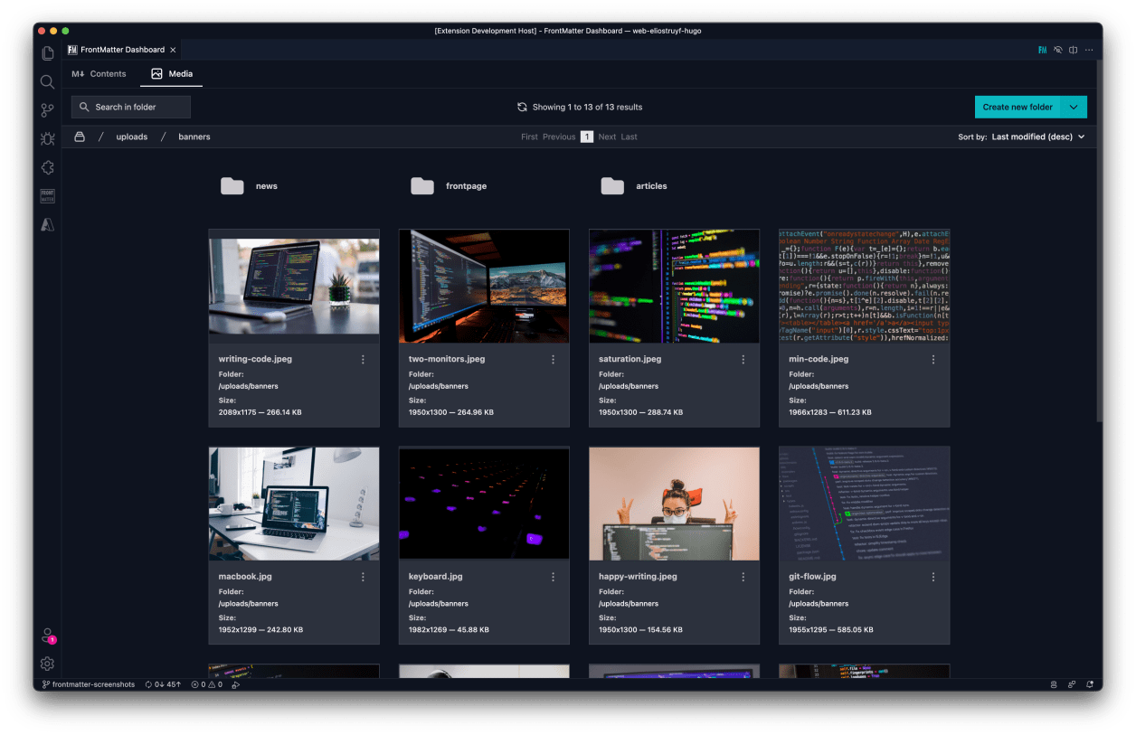 Front Matter CMS - media management was never easier in VS Code