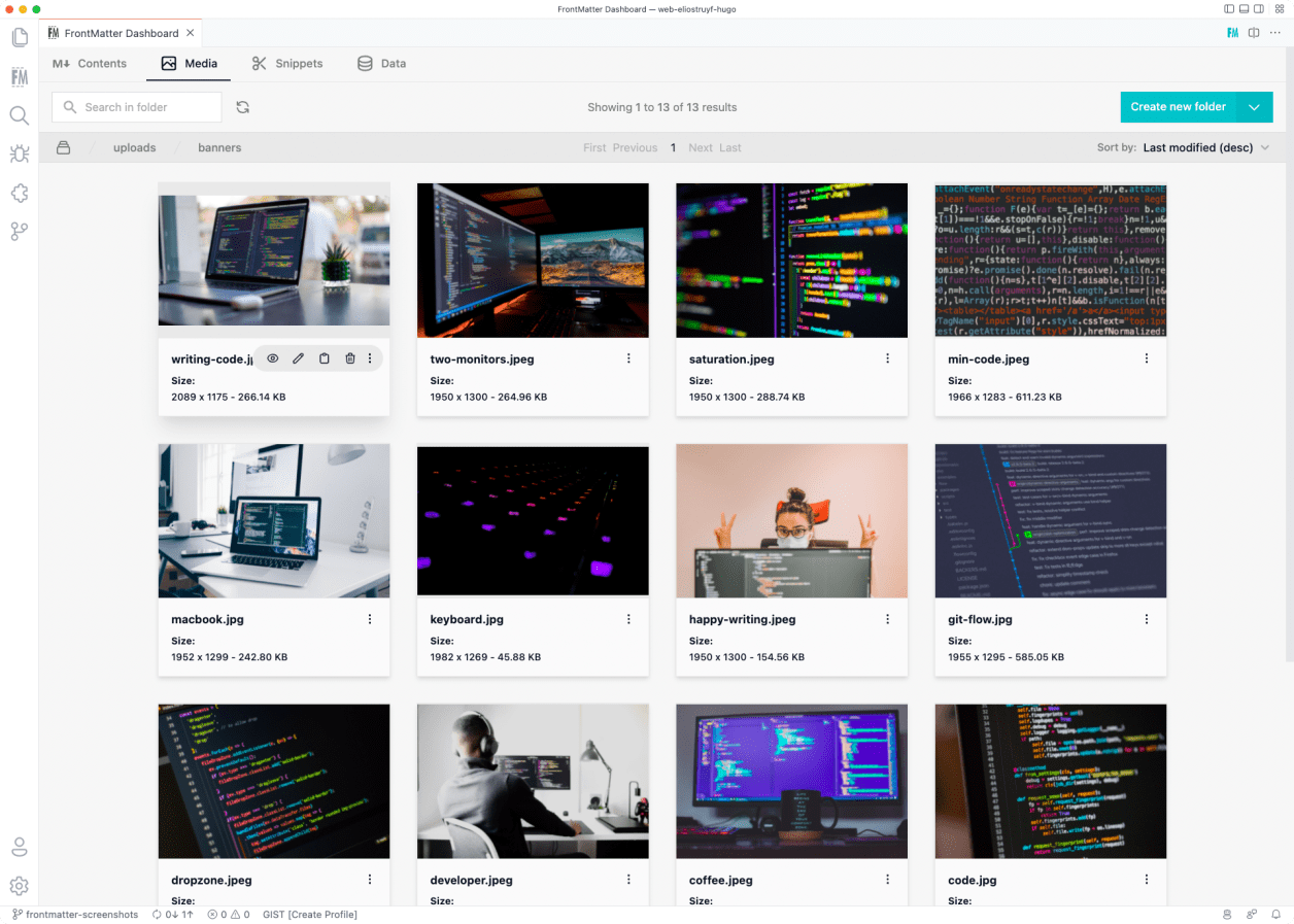 Front Matter CMS - media management was never easier in VS Code
