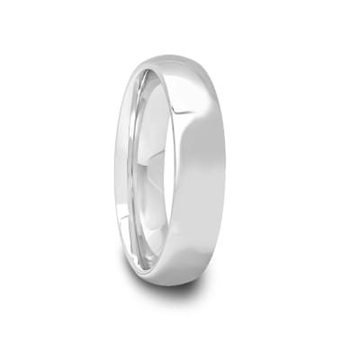 Classic Polished Round Tungsten Carbide Ring 4 mm